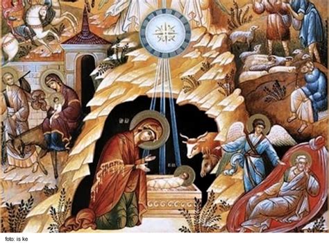 Ilustrácia anjelov oznamujúcich pastierom narodenie Ježiša Krista.