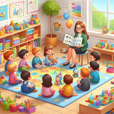 ilustrácia dieťaťa s rodičom pred budovou škôlky