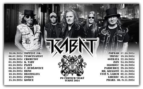 Fotografie rockové skupiny Kabát na pódiu