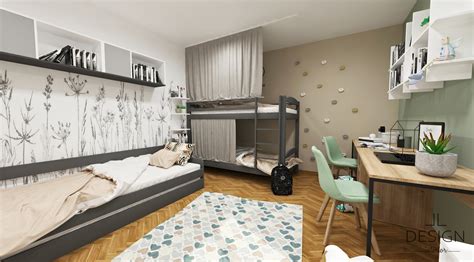 Ilustrácia pripravenej detskej izby s prvkami pre mačku