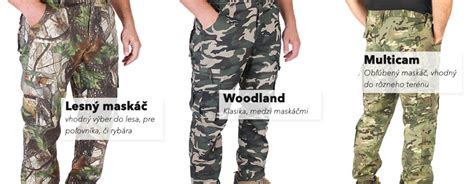 Rôzne typy maskáčových vzorov pre inšpiráciu