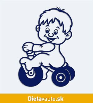 Ilustrácia dieťaťa jazdiaceho na trojkolke
