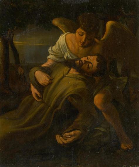 Ilustrácia Abraháma a Sáry s anjelom