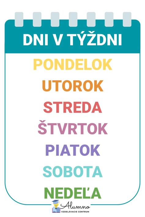 Ilustračná schéma vplyvu planét na dni v týždni