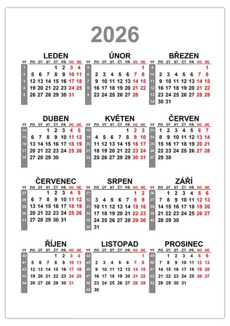 Kalendár s vyznačenými rokmi Tigra