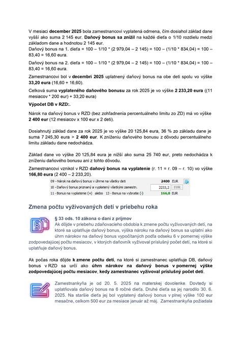 Infografika znázorňujúca výpočet daňového bonusu a jeho znižovanie pri vyšších príjmoch