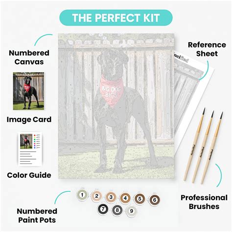 Ilustrácia nemeckej dogy v pokoji s rodinou