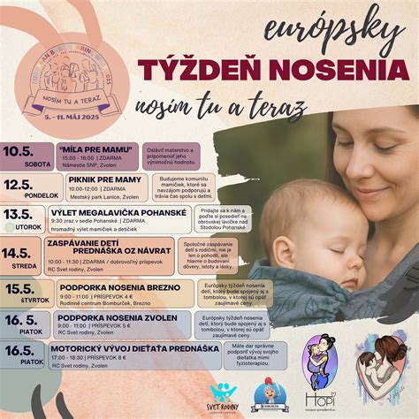 Ilustrácia s piktogramami základných princípov ergonomického nosenia