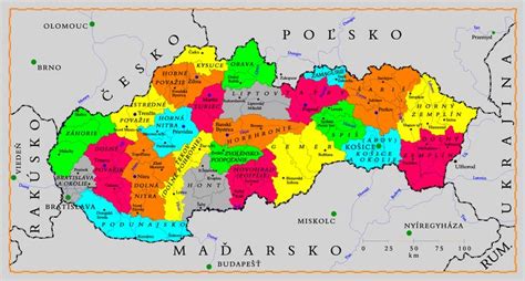 Mapa Slovenska s vyznačením regiónov s najvyšším počtom jednorodičovských rodín.