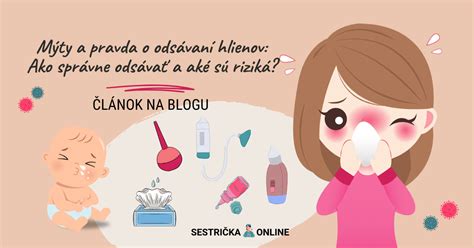 Ilustrácia bábätka s upchatým nosom a naznačeným procesom odsávania hlienov