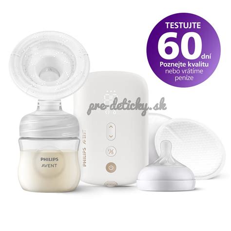 Ilustrácia manuálnej odsávačky materského mlieka AVENT s detailom masážnej vložky