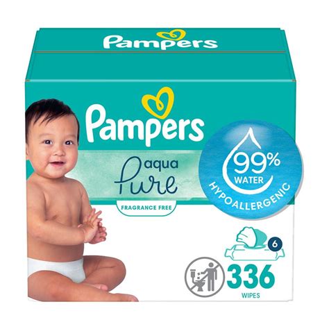 Infografika znázorňujúca percentuálne zloženie Pampers Aqua Pure