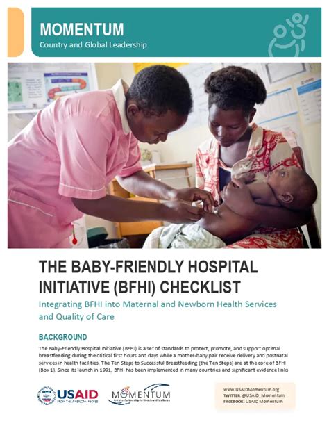 Infografika s logom Baby Friendly Hospital