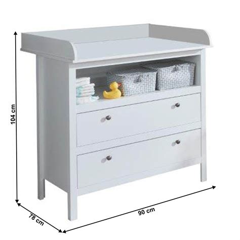 Fotografia komody Dalia Grey s namontovaným prebaľovacím pultom.