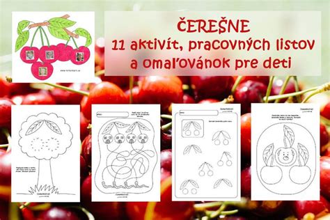 Ilustrácia rôznych pracovných listov pre deti