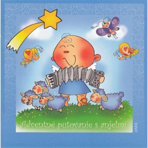 Ilustrácia zobrazujúca vianočnú scénu s anjelmi, dieťaťom Ježišom a Betlehemom