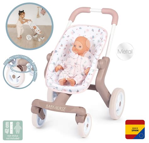 Športový kočík Smoby Baby Nurse Zlatá edícia s otočnými kolieskami