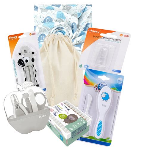 Ilustračná fotografia štartovacej sady pre novorodenca s rôznymi produktmi.