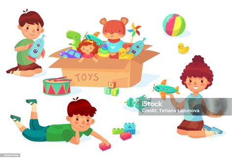 Ilustrácia bábätka v kolíske s hračkami