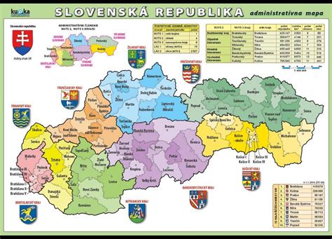 mapa Slovenska s vyznačenými regiónmi podľa počtu žiakov opakujúcich ročník