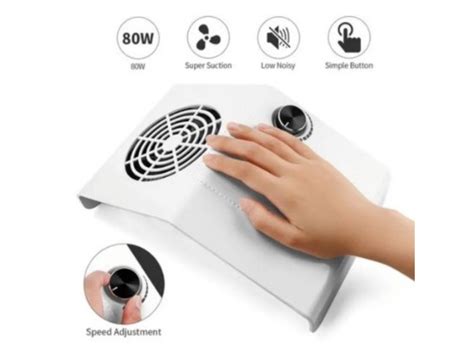 Ilustračná fotografia modernej odsávačky prachu na nechty v prevádzke