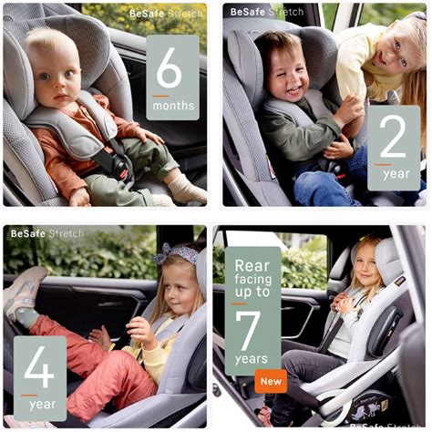 Schéma porovnávajúca priestor na nohy v BeSafe Stretch s inými autosedačkami.