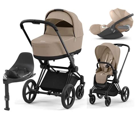 Schéma 4 v 1 cestovného systému kočíka Cybex Priam s rôznymi nadstavbami