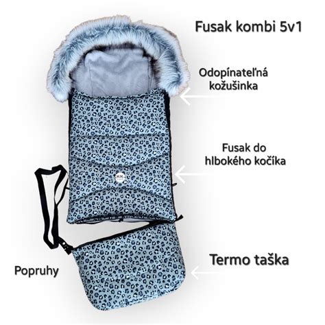 Ilustrácia rôznych typov detských fusakov: zimný, prechodný, overalový, rastúci