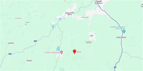 Mapa Chočských vrchov s vyznačením polohy Kúpeľov Lúčky