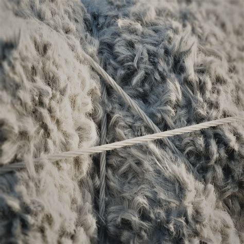 Detailní záběr na texturu merino vlny a bavlněné strany podložky