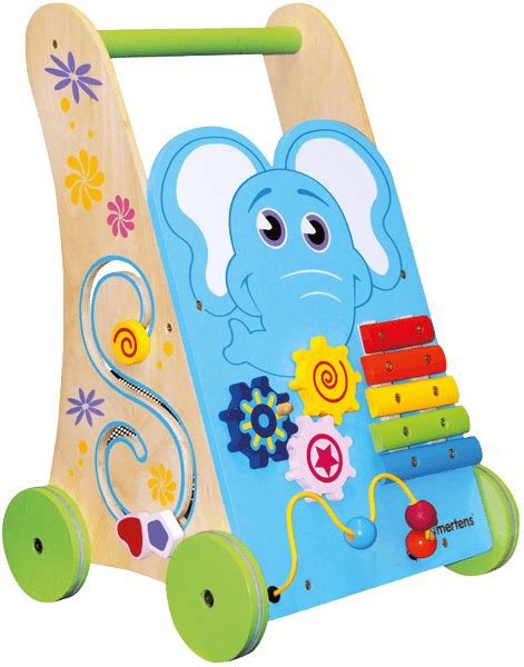 Detské chodítko na tlačenie s rôznymi interaktívnymi prvkami