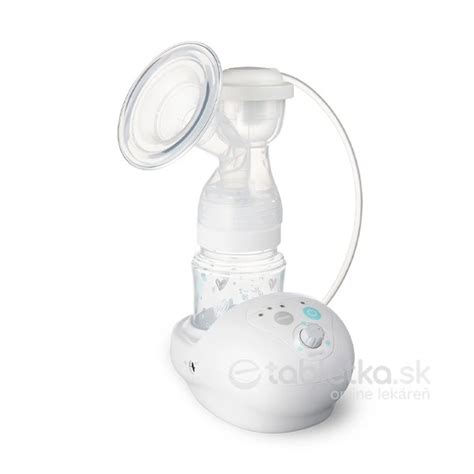 Ilustrácia elektrickej odsávačky mlieka Canpol babies EasyStart s fľašou a príslušenstvom