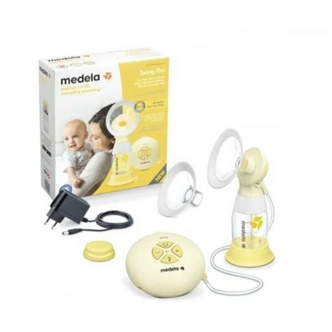 Elektrická odsávačka Medela Swing s detailom na displej a príslušenstvo