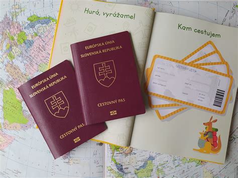 Ilustrácia cestovného pasu pre dieťa