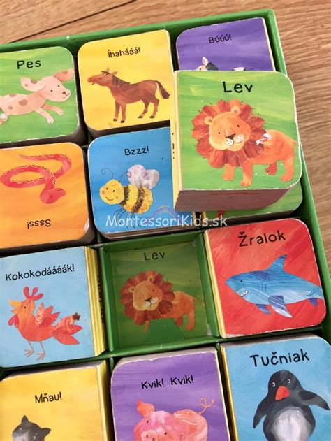 Ukážka Montessori knižky s interaktívnymi prvkami.