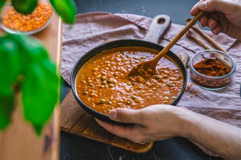 fotografia jedla šošovicové karí