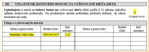 Infografika s prehľadom potrebných dokladov na uplatnenie daňového bonusu