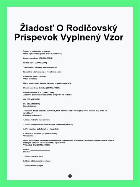 Infografika zobrazujúca kroky na získanie rodičovského príspevku