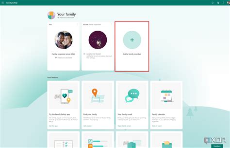 Ilustrácia znázorňujúca štruktúru rodinnej skupiny v Microsoft Family Safety