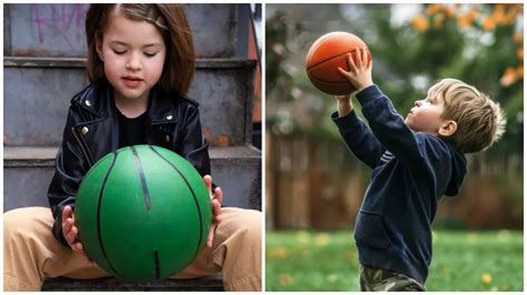 Koláž fotografií detí rôzneho veku, ktoré sa učia chytať loptu.
