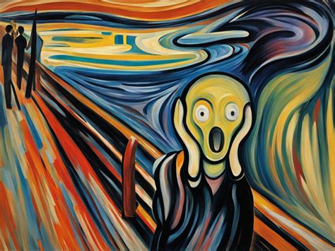 Ilustrácia zobrazujúca umeleckú interpretáciu vzťahu Muncha a Tullly Larsonovej