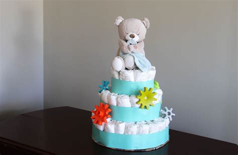 Ukážka plienkovej torty ako kreatívneho darčeka