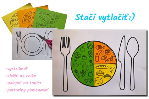 farebný tanier s jedlom pre deti