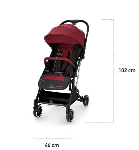 Detailné zábery na polohovateľné operadlo a opierku na nohy kočíka Kinderkraft Indy