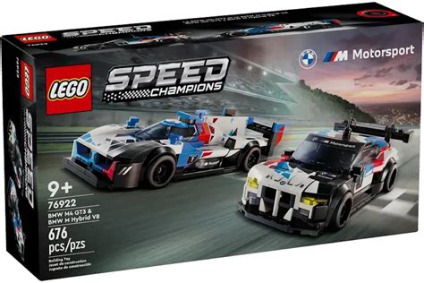 Model auta LEGO Speed Champions BMW M4 GT3 a M Hybrid V8.
