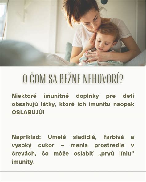 Infografika znázorňujúca kľúčové látky pre detskú imunitu.