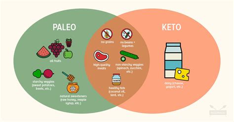 Infografika porovnávajúca zloženie low carb, keto a paleo diéty.