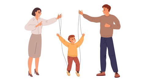 Ilustrácia znázorňujúca rodičov, ktorí trpezlivo komunikujú s dieťaťom a stanovujú jasné pravidlá.