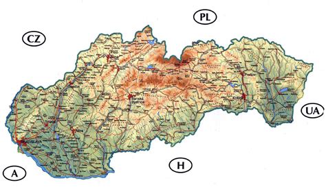 Mapa Slovenska s vyznačenými lokalitami významných prameňov