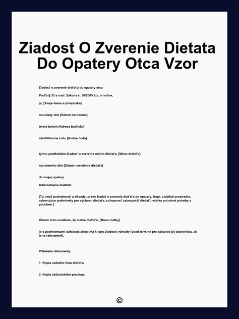 Ilustračná schéma právneho procesu zverenia dieťaťa do starostlivosti.